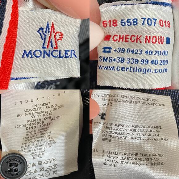 Moncler Grenoble Pantalone Tweed Wool Pants Trousers size 42 / US Small - Picture 2 of 11